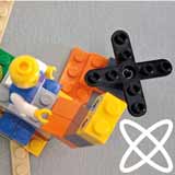 brightly coloured lego pieces.